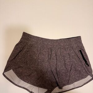 Lululemon Heathered Brown Speed Up Shorts – Size 12